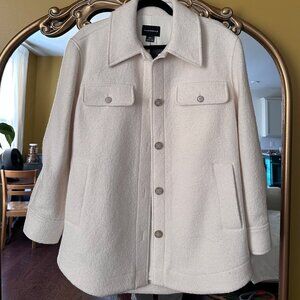 Club Monaco Cozy Shirt Jacket Wool Blend L NWT